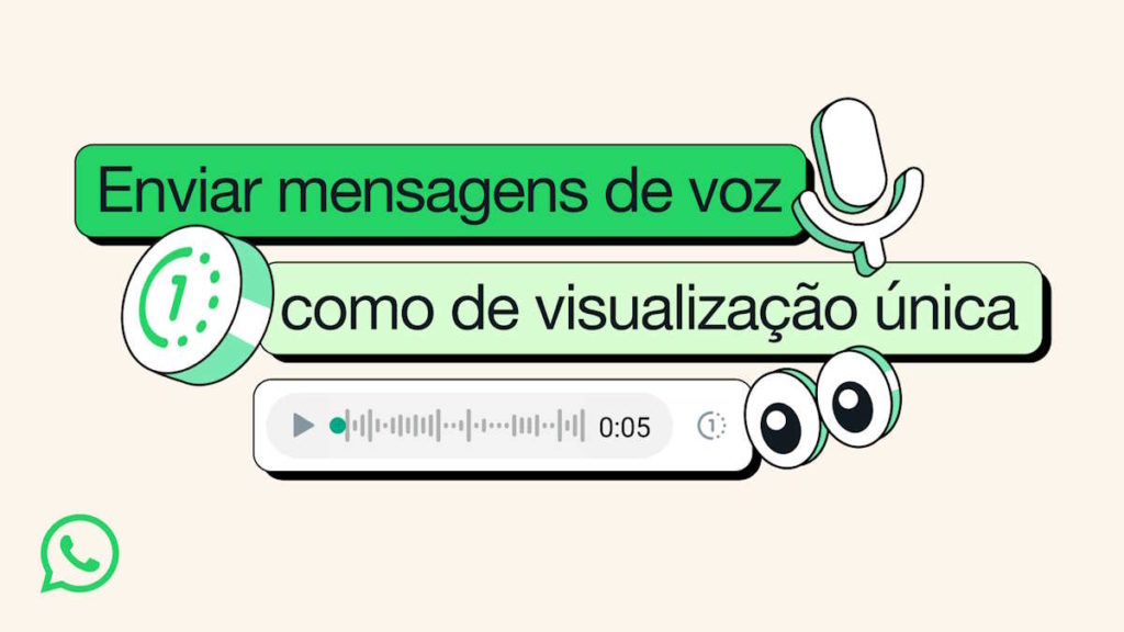 WhatsApp mensagens voz única visualização