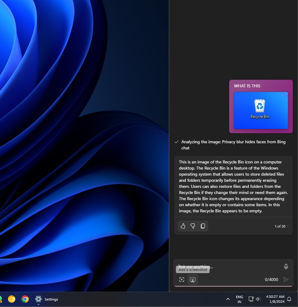Copiloto Windows 11 IA Microsoft Imágenes