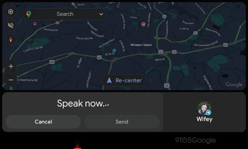 Android Auto Google interface Assistente