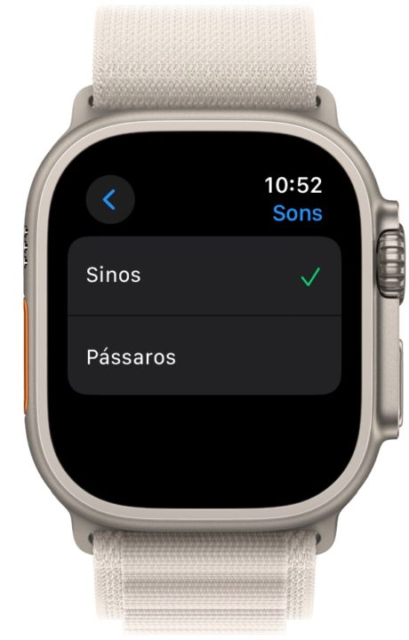 Imagem Apple Watch Ultra 2 com Avisos hápticos ativos
