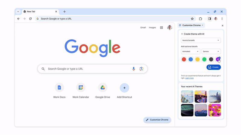 Navegador de Internet Google Chrome AI