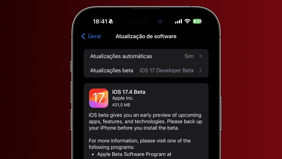 Apple veröffentlicht die überarbeitete Version von iOS 17.4 Beta 1