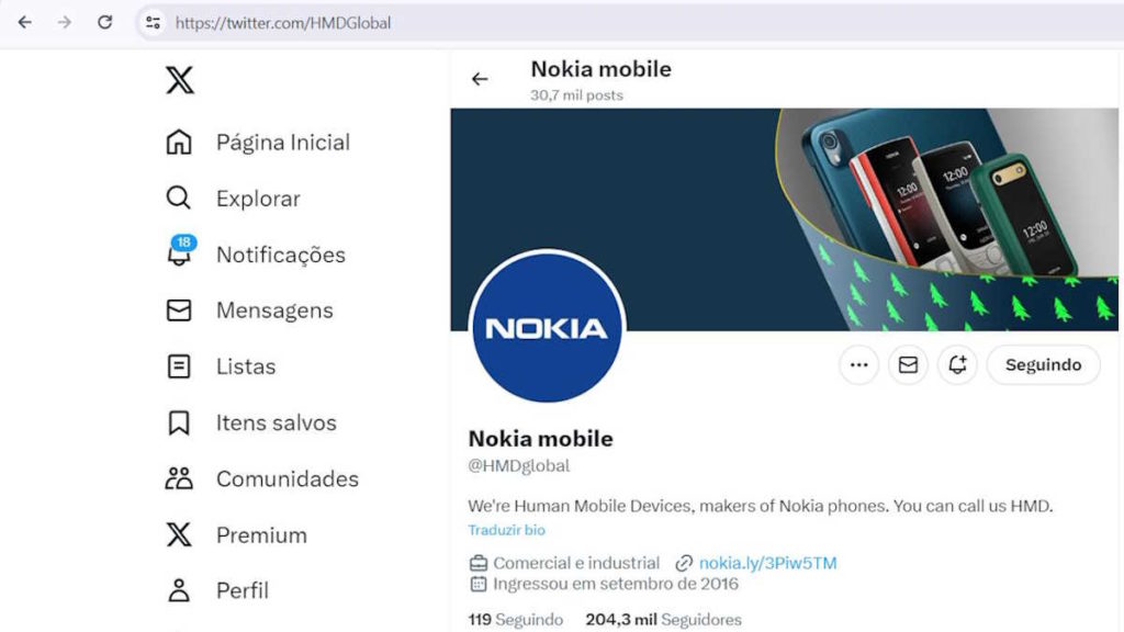 Nokia HMD smartphones redes sociais
