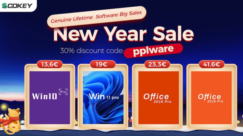 New Year Genuine Sale da SCDKey: Windows 11 Pro a 19,99€ e muitos mais descontos