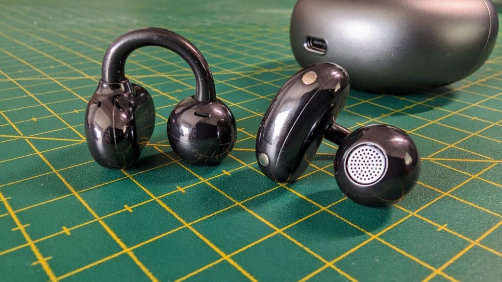 Huawei FreeClip earphones som áudio