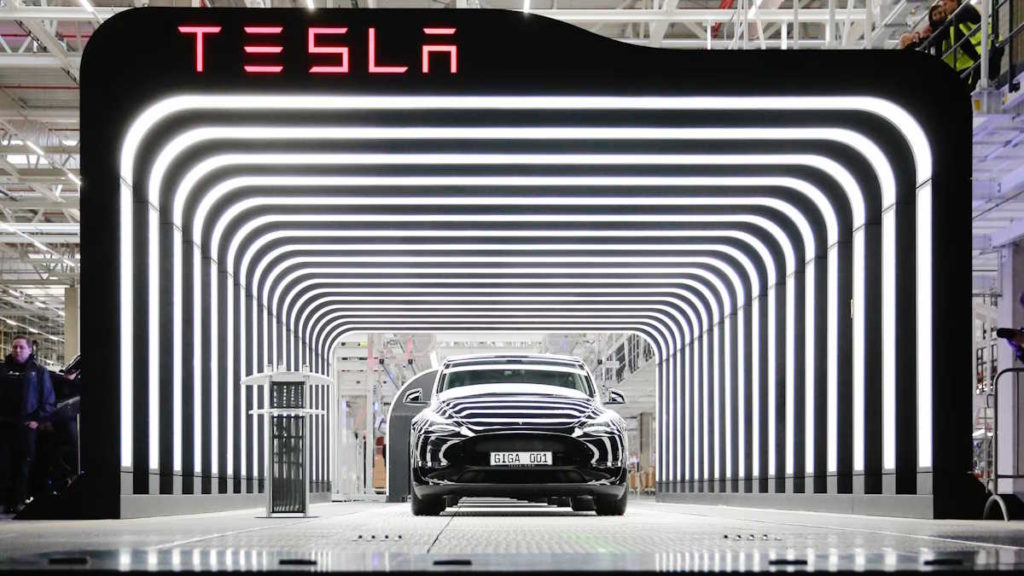 Tesla Gigafactory Berlim Mar Vermelho peças