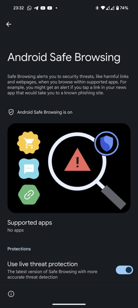 Android Safe Browsing Internet smartphones Google