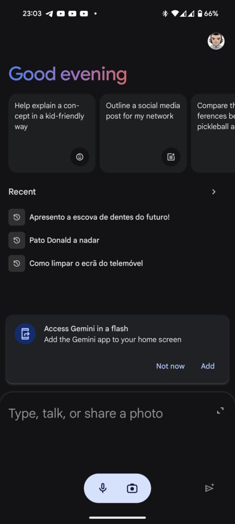 Gemini Google IA Android app