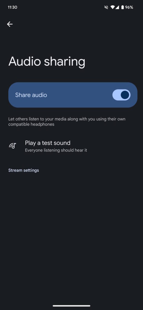Android 15 partilhar Bluetooth áudio Google