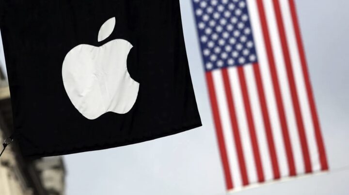 Ilustração do processo aberto pelo Departamento de Justiça dos EUA contra a Apple
