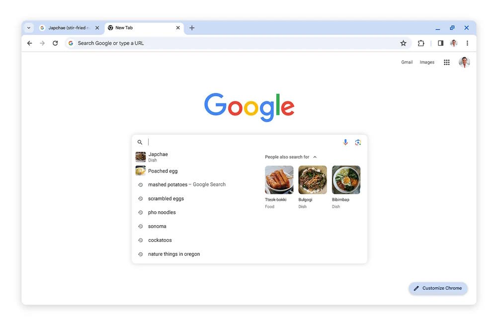 Google Chrome pesquisa novidades