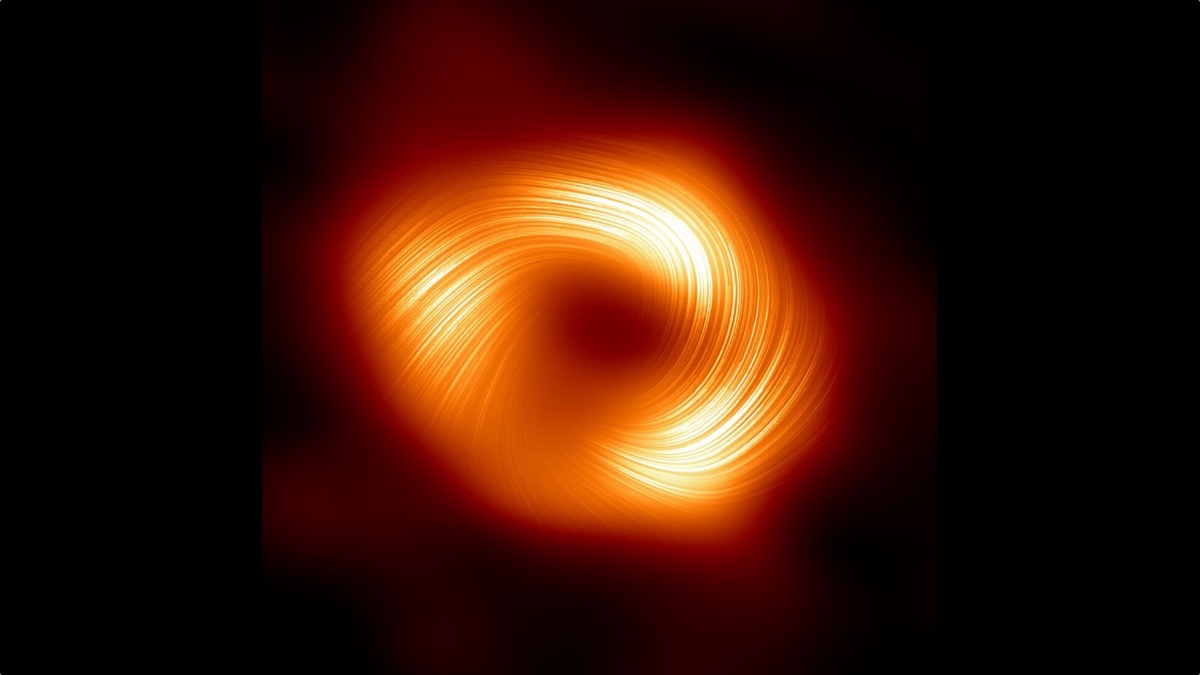 Nova imagem mostra o buraco negro da Via Láctea e os seus campos magnéticos