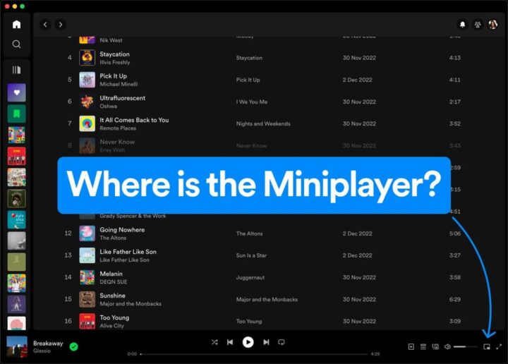 Miniplayer Spotify
