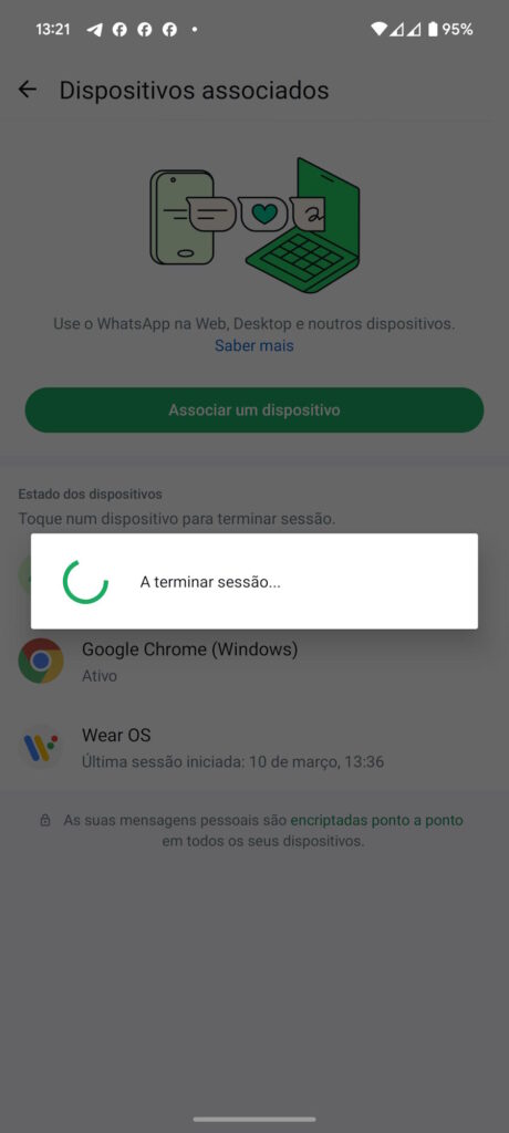WhatsApp conta roubada dispositivos segurança