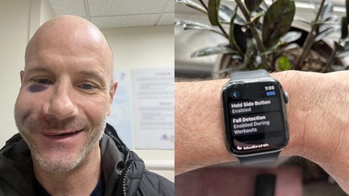 Imagem do homem que foi "salvo" pelo seu Apple Watch