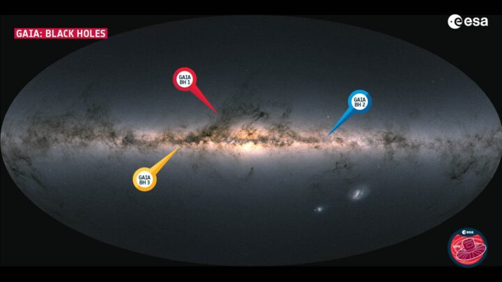 Ilustração do buraco negro detetado em dados da missão Gaia da ESA