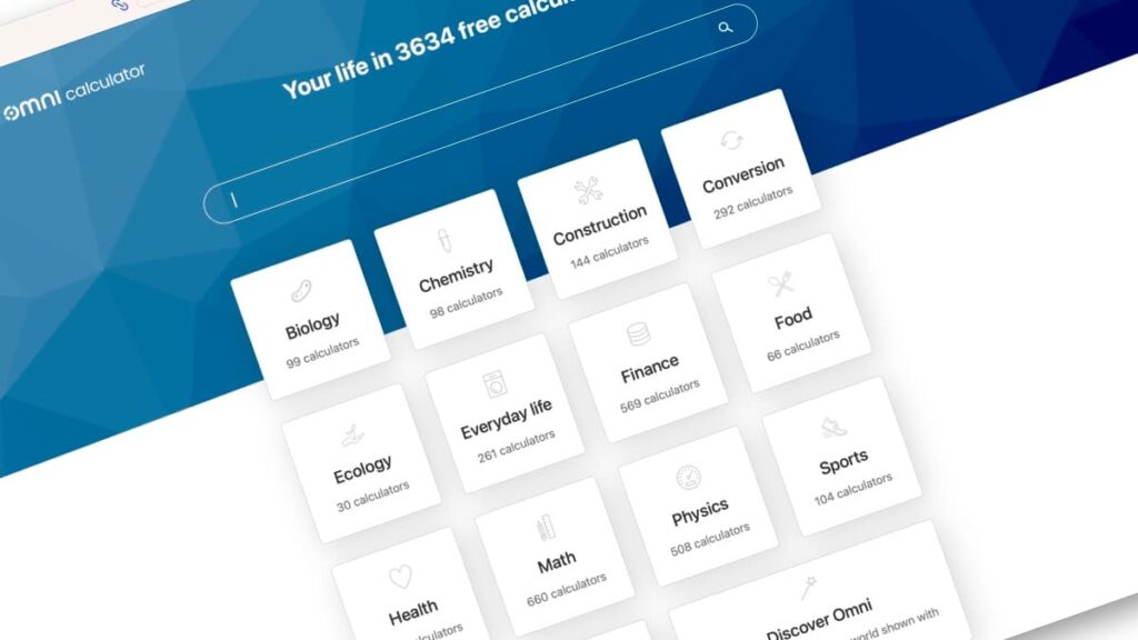 São 3634 calculadoras online gratuitas para calcular quase tudo