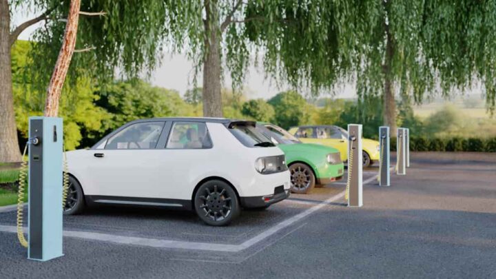Parque de estacionamento para carros elétricos