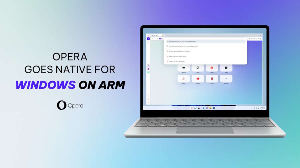 Opera SoC ARM browser Windows