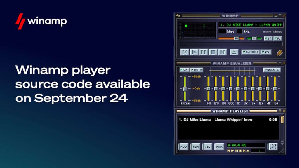 Winamp código-fonte programadores Windows aberto