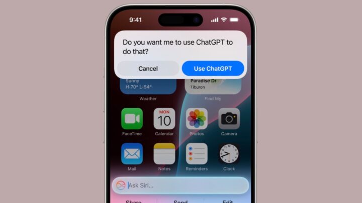Imagem ChatGPT 4.0 a interagir com a Siri no iOS 18