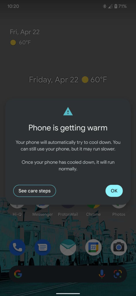 Android 15 Google temperatura smartphones