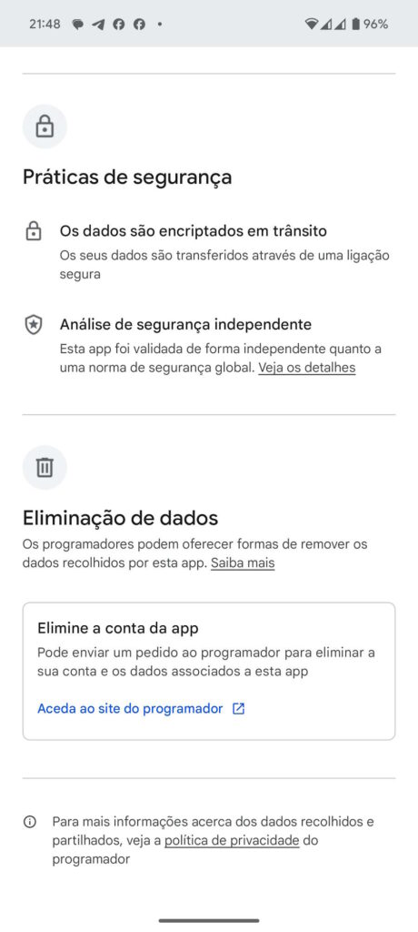 Google Android Play Store apps contas