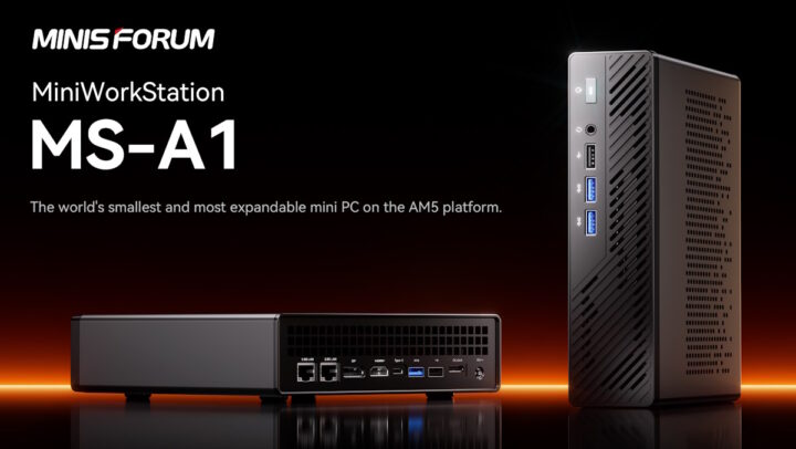 Minisforum apresenta o mais pequeno e expansível mini PC AM5 do mundo: MS-A1