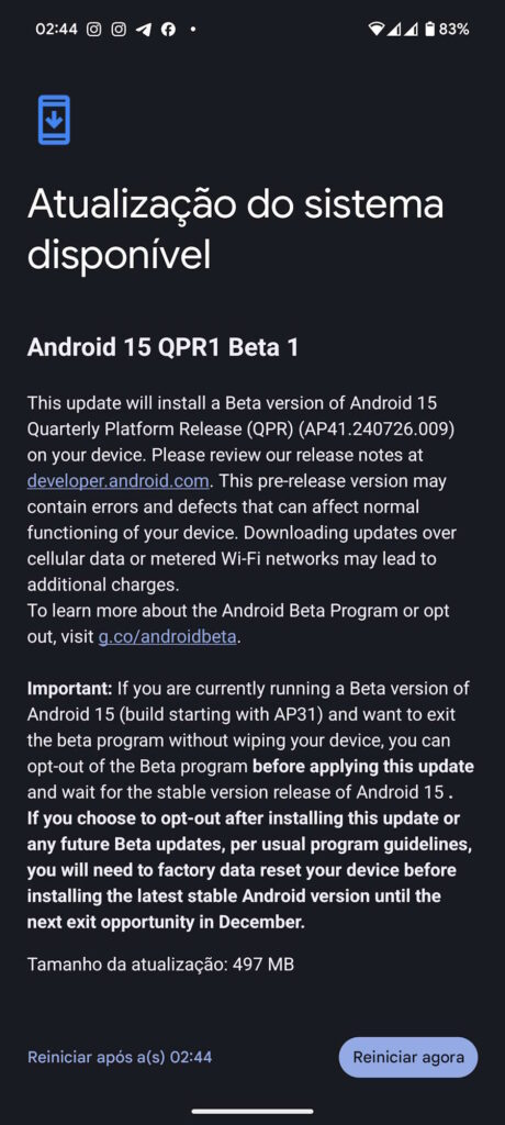 Android 15 Google QPR Beta