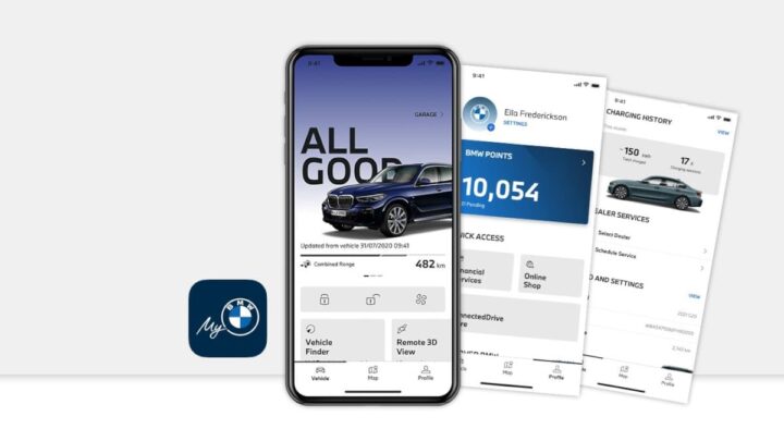 Análise da condução de um veículo elétrico, pela BMW na sua app