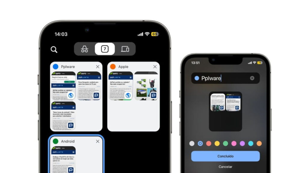Organizar por cores os grupos de separadores abertos no Chrome já é possível (Android e iOS)