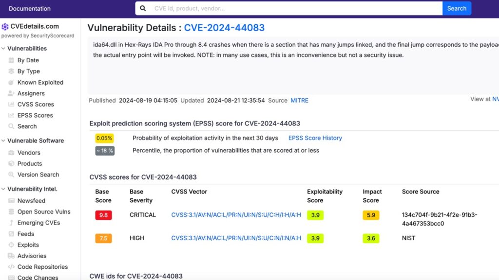 CVEdetails.com: a base de dados pública de vulnerabilidades