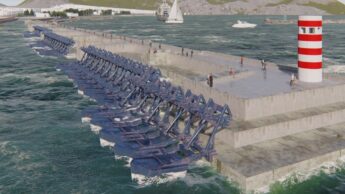 Projeto para energia das ondas da Eco Wave Power no Porto, Portugal