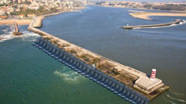 Projeto para energia das ondas da Eco Wave Power no Porto, Portugal