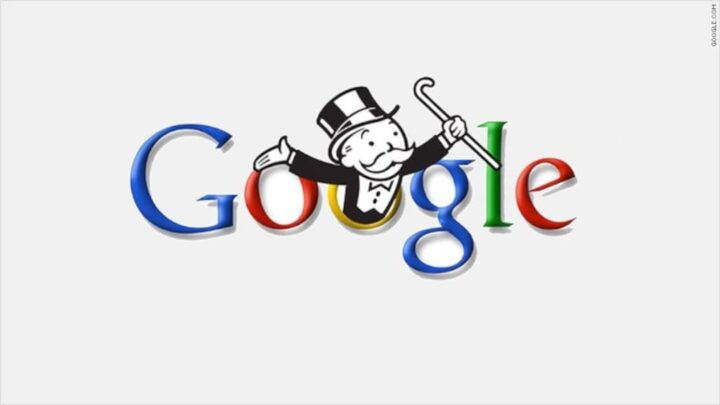 Monopoly icon inside Google logo