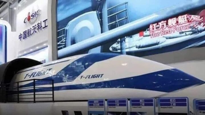 Comboio maglev da China. Fonte: Hindustan Times (2024)