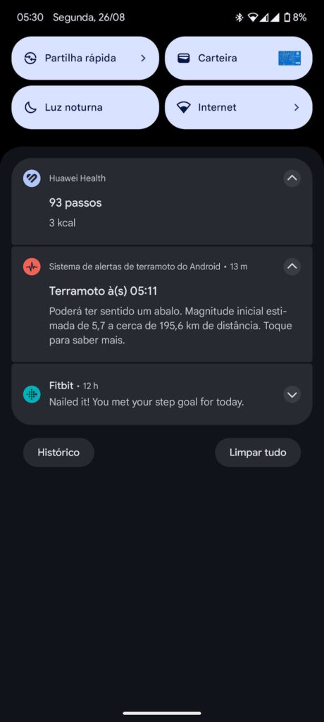 Android Google sismo terramoto Portugal