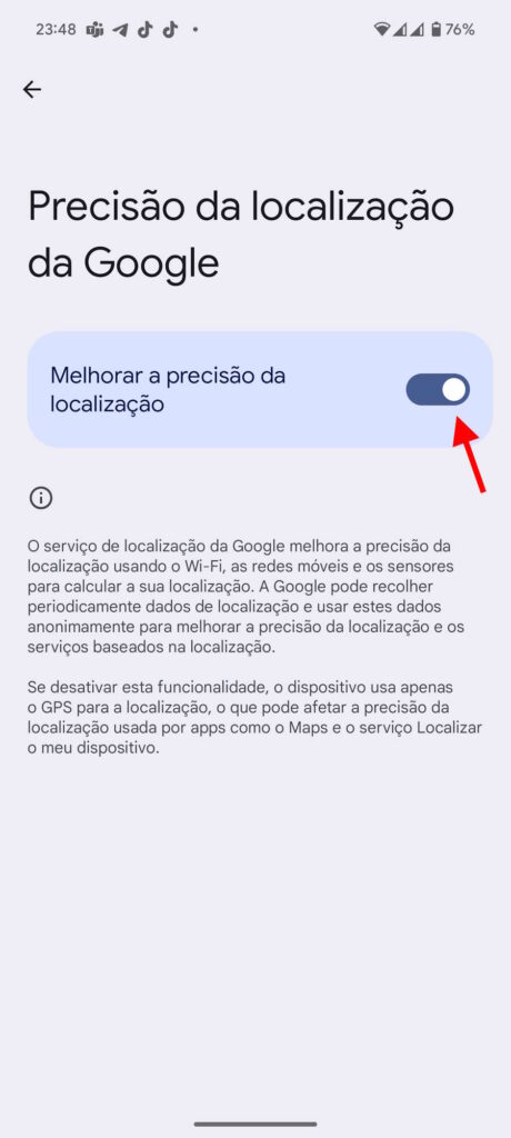 Android GPS localização smartphone