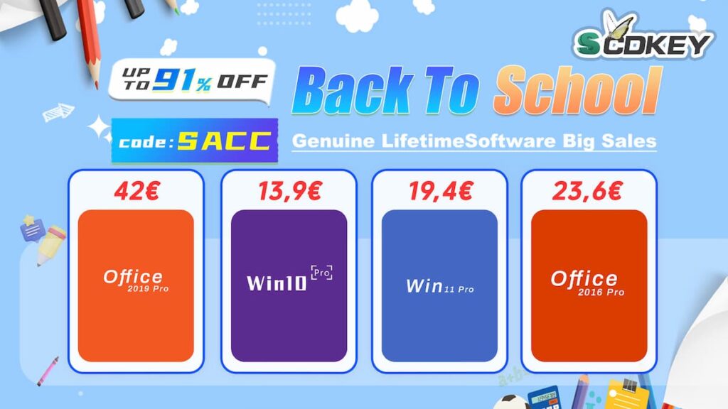 Descontos exclusivos em software para o regresso às aulas na SCDKey