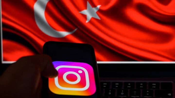 Bandeira da Turquia e ícone do Instagram