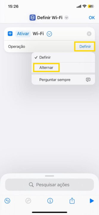 Como separar os ícones da Conectividade na Central de Controlo