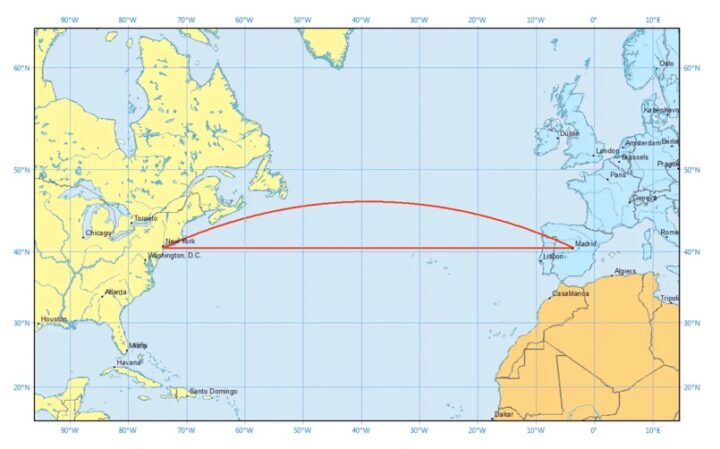 Don't planes fly in straight lines? Find out why...