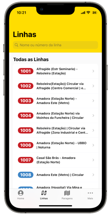 App da Carris Metropolitana