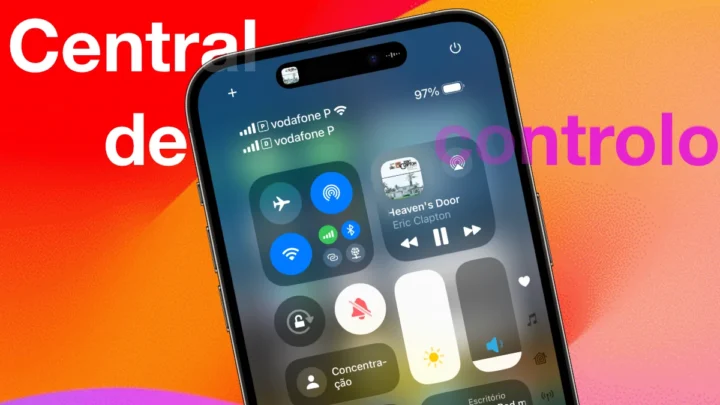 Imagem Central de controlo do iOS 18