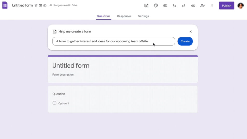 Criar Formulários vai ser mais fácil: IA da Google vai gerar perguntas e respostas