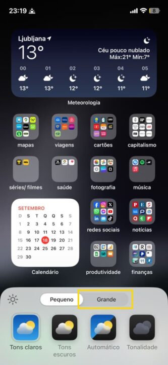 Como remover o nome das pastas de aplicações no iOS 18