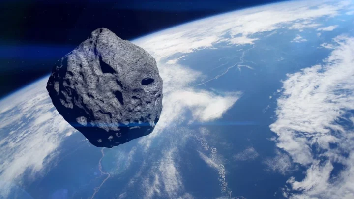 Illustration of the asteroid that will accompany the Earth and the Moon