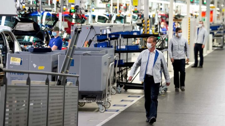 Interior de fábrica da Volkswagen