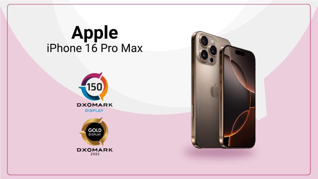 iPhone 16 Pro Max ecrã DXOMARK