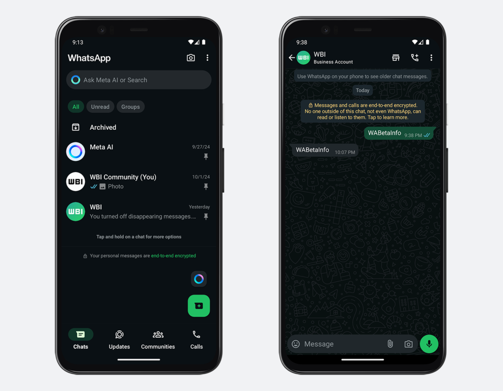 WhatsApp modo escuro interface smartphone